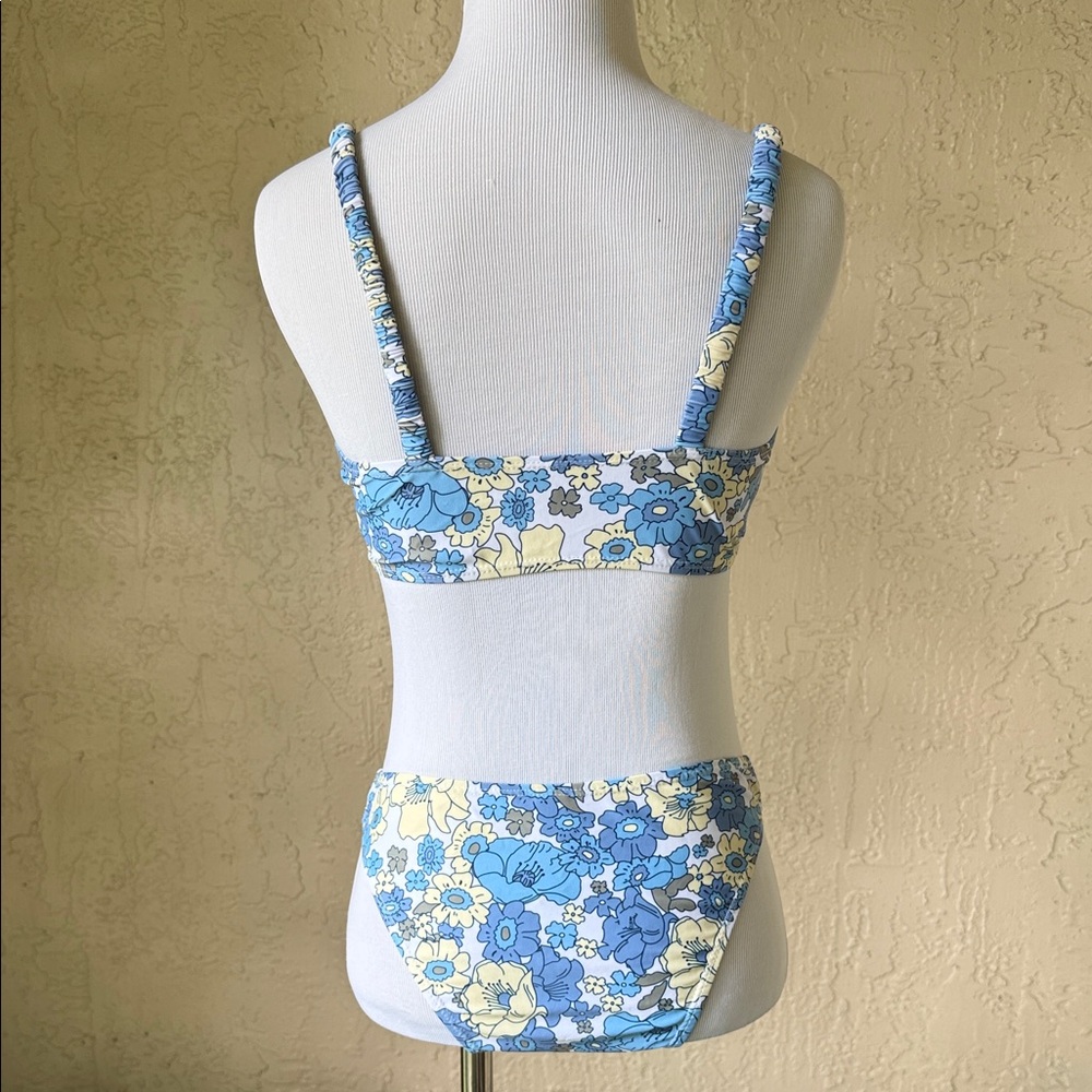 Blue Floral Two-Piece Bikini Set - Picture 4 of 6